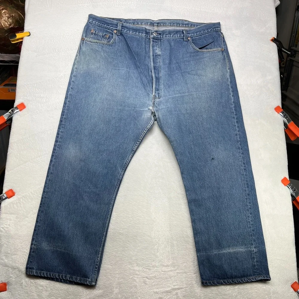 Vintage Levi's 501XX Button‎ Fly Jeans Men's Blue Denim Straight Leg - 44X28